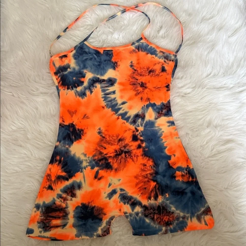 AQ-Sport Vibrant Tie-Dye Romper - Picture 1 of 3